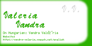 valeria vandra business card